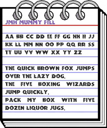JMH Mummy Fill Regular animated font preview