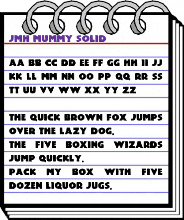 JMH Mummy Solid Regular animated font preview JMH Mummy Solid Regular animated font preview
