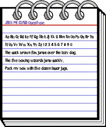 JMH PR COND Regular animated font preview