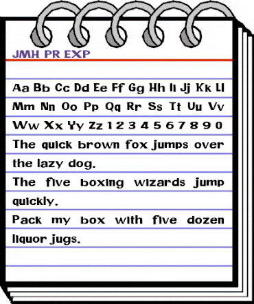 JMH PR EXP Regular animated font preview