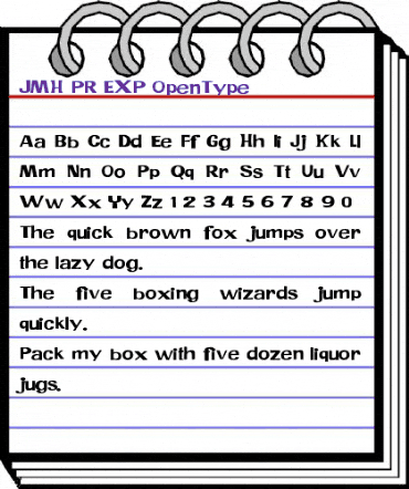 JMH PR EXP Regular animated font preview