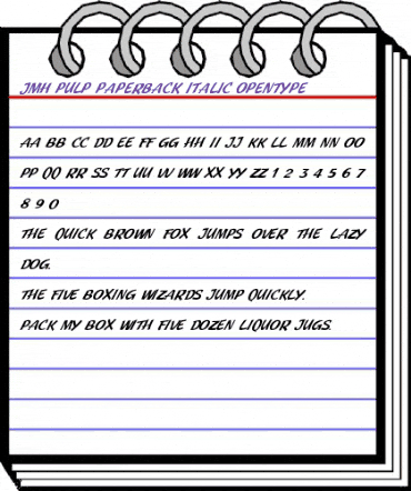 JMH Pulp Paperback Italic animated font preview JMH Pulp Paperback Italic animated font preview