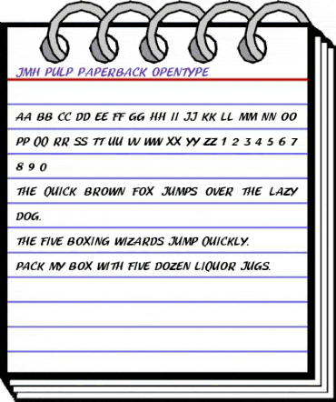 JMH Pulp Paperback Regular animated font preview JMH Pulp Paperback Regular animated font preview