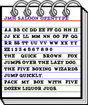 JMH SALOON Regular animated font preview JMH SALOON Regular animated font preview