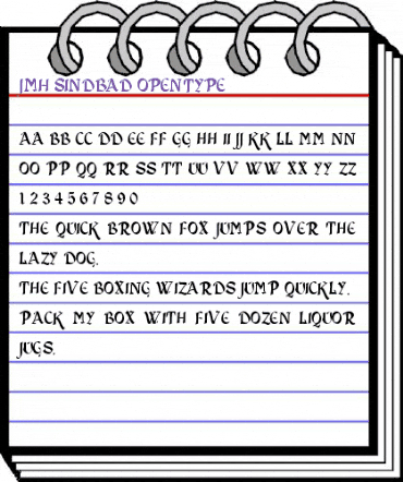 JMH Sindbad Regular animated font preview JMH Sindbad Regular animated font preview