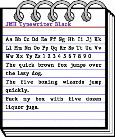 JMH Typewriter Black animated font preview JMH Typewriter Black animated font preview