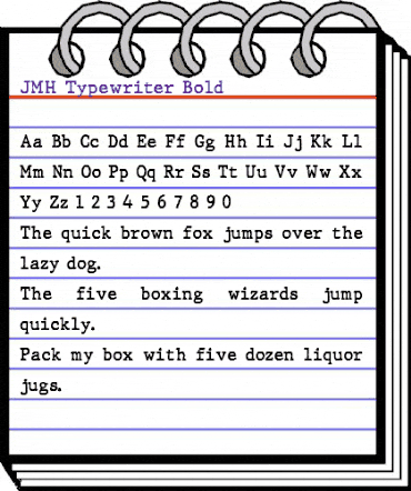 JMH Typewriter Bold animated font preview JMH Typewriter Bold animated font preview