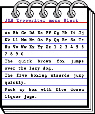 JMH Typewriter mono Black Regular animated font preview JMH Typewriter mono Black Regular animated font preview