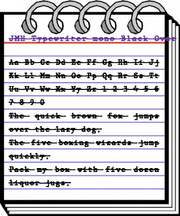 JMH Typewriter mono Black Over Regular animated font preview JMH Typewriter mono Black Over Regular animated font preview