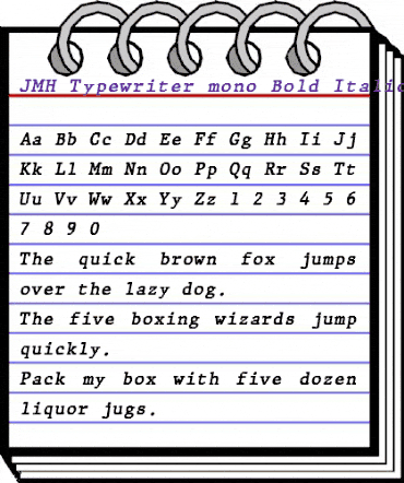 JMH Typewriter mono Italic animated font preview JMH Typewriter mono Italic animated font preview