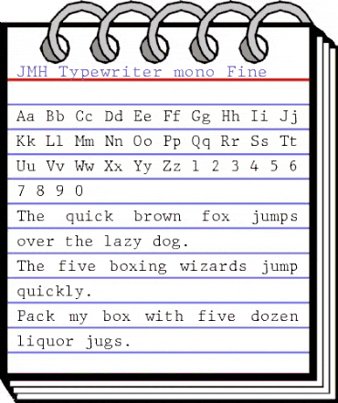 JMH Typewriter mono Fine Regular animated font preview JMH Typewriter mono Fine Regular animated font preview