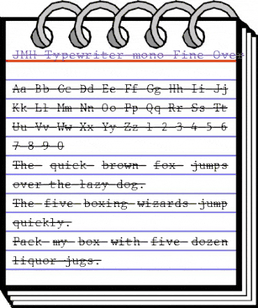 JMH Typewriter mono Fine Over Regular animated font preview JMH Typewriter mono Fine Over Regular animated font preview