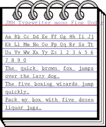 JMH Typewriter mono Fine Under Regular animated font preview JMH Typewriter mono Fine Under Regular animated font preview