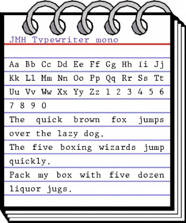 JMH Typewriter mono Regular animated font preview