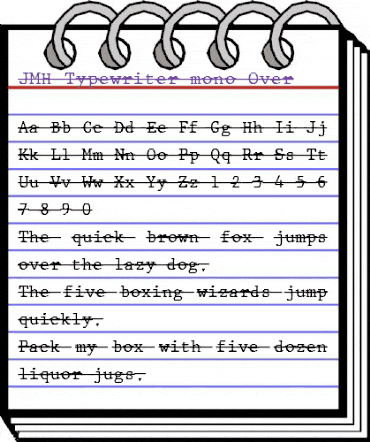 JMH Typewriter mono Over Regular animated font preview JMH Typewriter mono Over Regular animated font preview