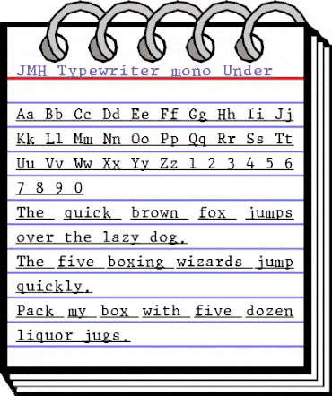 JMH Typewriter mono Under Regular animated font preview JMH Typewriter mono Under Regular animated font preview
