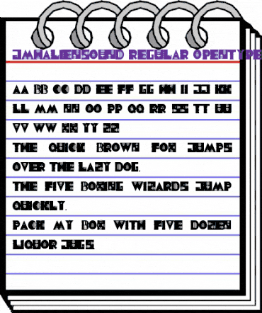 JMH Alien Sound Regular animated font preview JMH Alien Sound Regular animated font preview