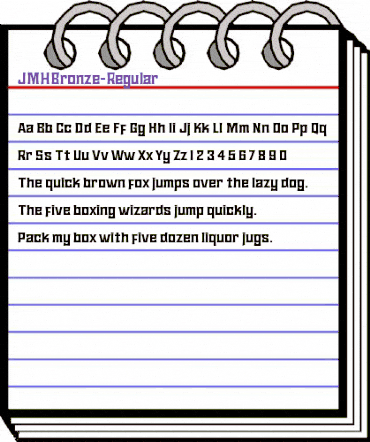 JMH Bronze Regular animated font preview JMH Bronze Regular animated font preview