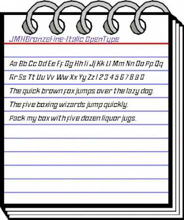 JMH Bronze Fine Italic animated font preview JMH Bronze Fine Italic animated font preview