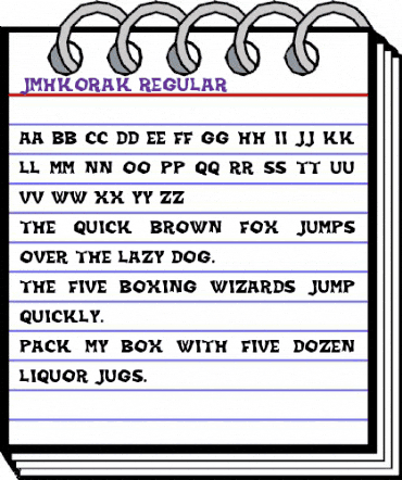 JMH KORAK Regular animated font preview JMH KORAK Regular animated font preview