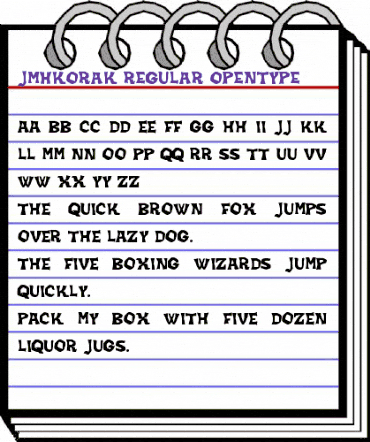 JMH KORAK Regular animated font preview JMH KORAK Regular animated font preview