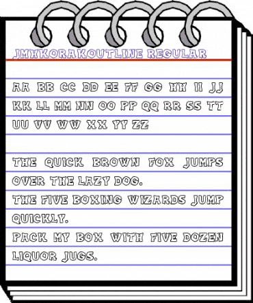 JMH KORAK OUTLINE Regular animated font preview