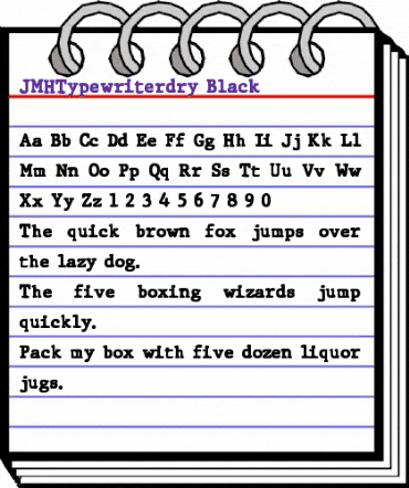 JMH Typewriter dry Black Regular animated font preview JMH Typewriter dry Black Regular animated font preview