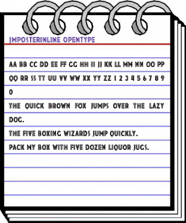 JMPosterInline Regular animated font preview JMPosterInline Regular animated font preview