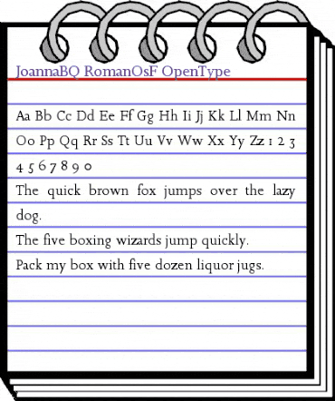 Joanna BQ Regular animated font preview Joanna BQ Regular animated font preview