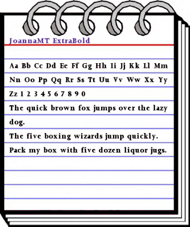 JoannaMT-ExtraBold Extra Bold animated font preview JoannaMT-ExtraBold Extra Bold animated font preview