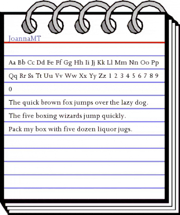 JoannaMT Roman animated font preview JoannaMT Roman animated font preview