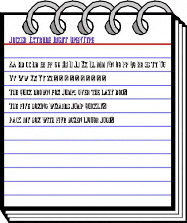 Jocker Free Extrude Right Regular animated font preview Jocker Free Extrude Right Regular animated font preview