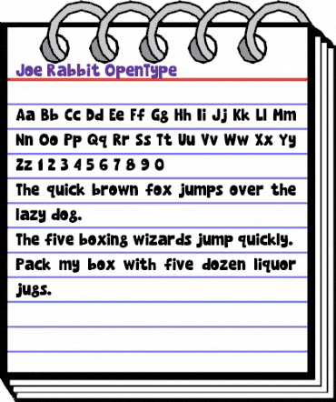 Joe Rabbit Regular animated font preview