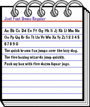 Joel Font Demo Regular animated font preview