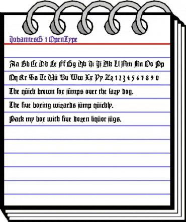 JohannesG Regular animated font preview
