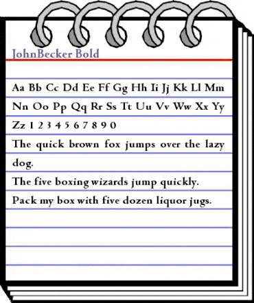 JohnBecker Bold animated font preview JohnBecker Bold animated font preview