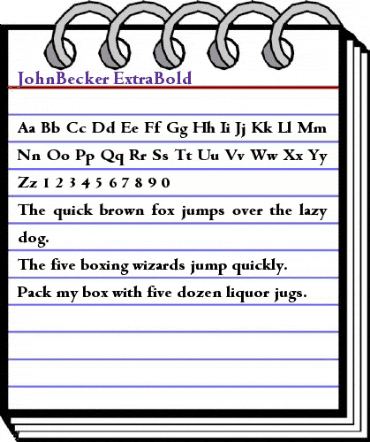 JohnBecker-ExtraBold Regular animated font preview