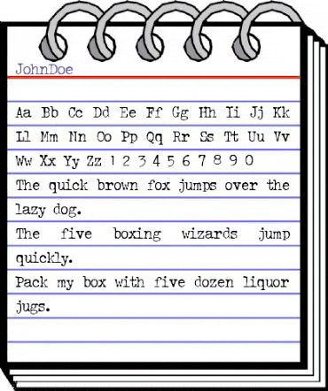 JohnDoe Roman animated font preview JohnDoe Roman animated font preview