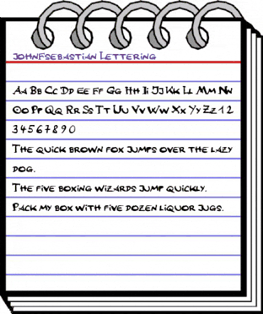johnFsebastian Lettering Regular animated font preview