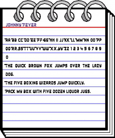 Johnny Fever Regular animated font preview