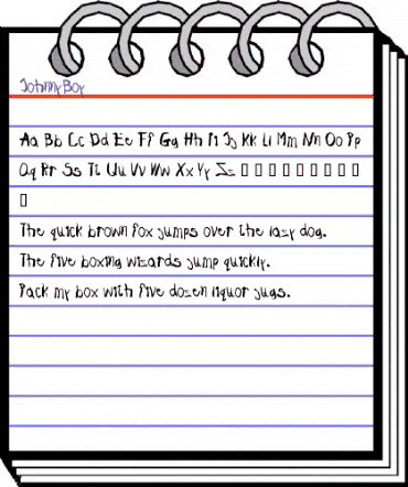 JohnnyBoy Regular animated font preview