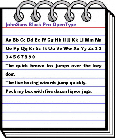 JohnSans Black Pro Regular animated font preview JohnSans Black Pro Regular animated font preview