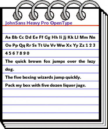 JohnSans Heavy Pro Regular animated font preview JohnSans Heavy Pro Regular animated font preview