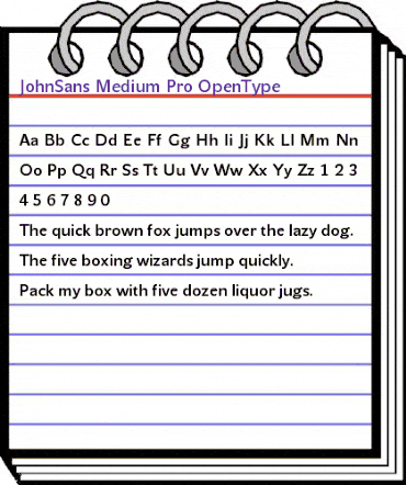 JohnSans Medium Pro Regular animated font preview JohnSans Medium Pro Regular animated font preview