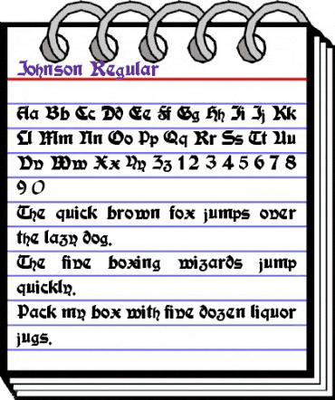 Johnson Regular animated font preview