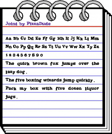 Joint by PizzaDude Regular animated font preview