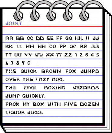 Joint Regular animated font preview