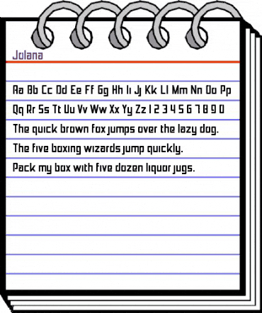 Jolana Regular animated font preview Jolana Regular animated font preview