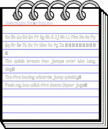 Joscelynn Demo Outline Regular animated font preview Joscelynn Demo Outline Regular animated font preview
