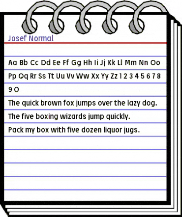 Josef Normal animated font preview